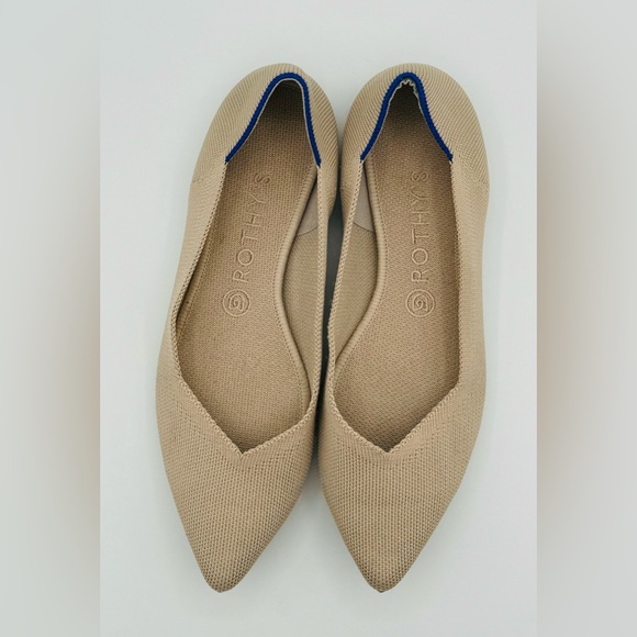Rothy’s tan ballet pointed toe 9.5 - Picture 1 of 8